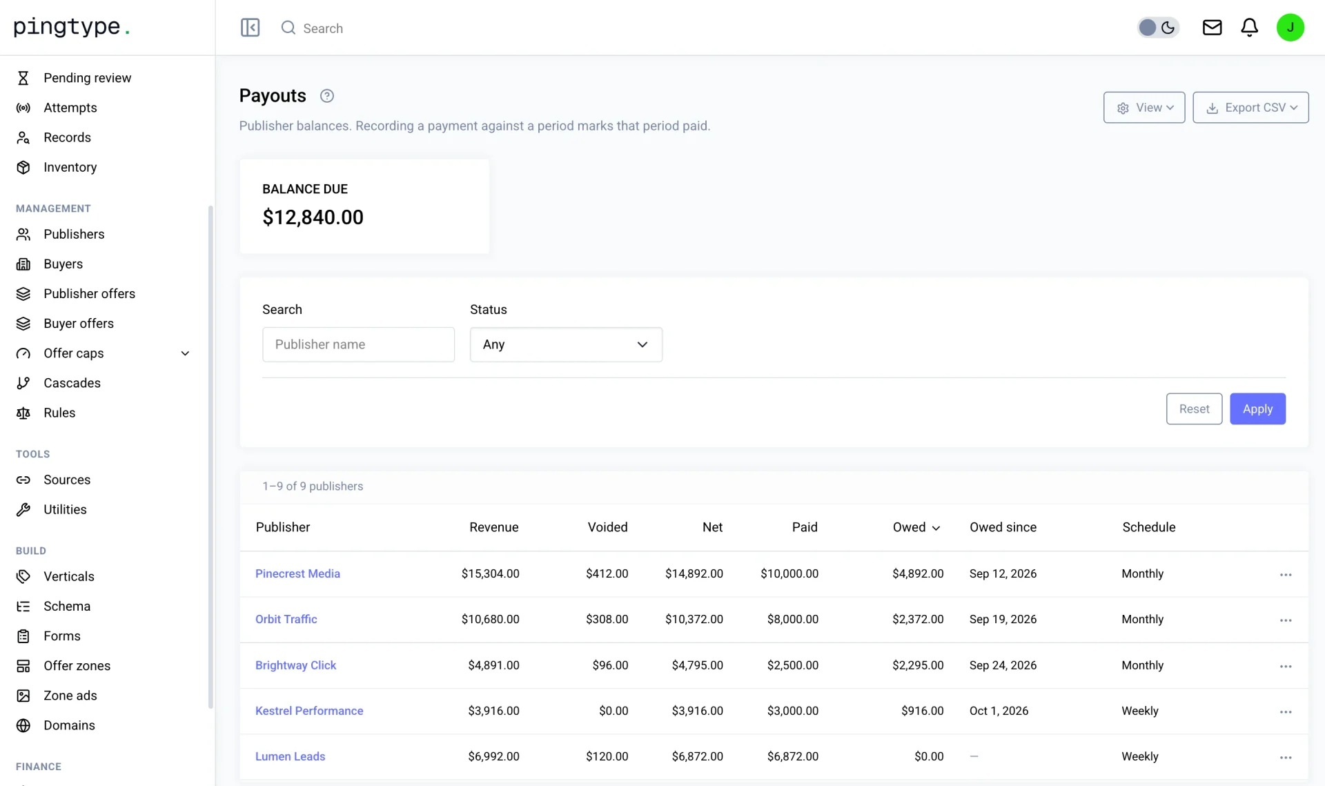 Product tour: payouts and invoices