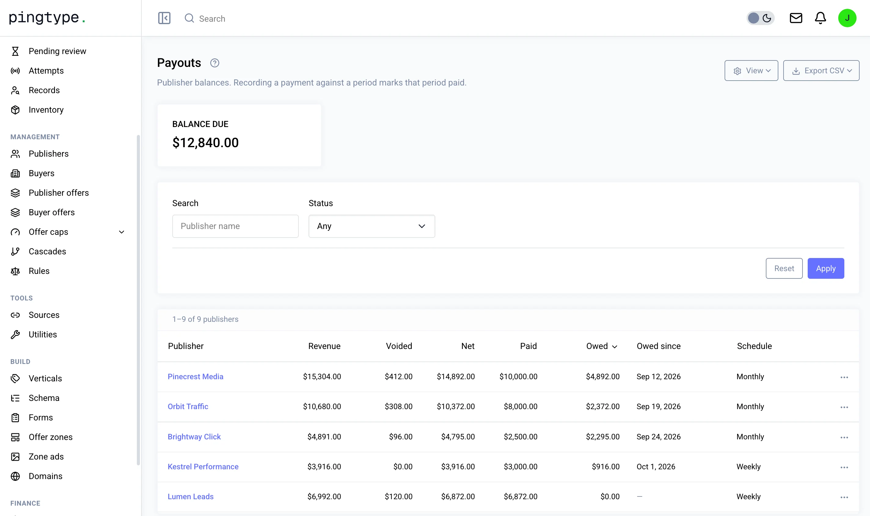Product tour: payouts and invoices